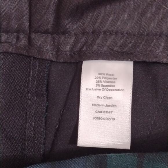Talbots Black Watch Plaid Hampshire Ankle Wool Blend Trouser Size Stripe Size 6 - Picture 10 of 13